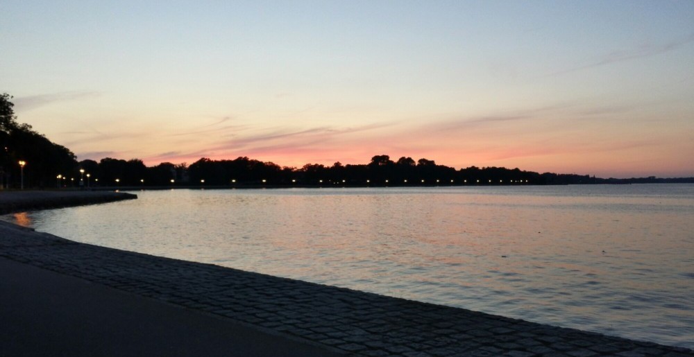 Sonnen­untergang am Hafen von Stralsund