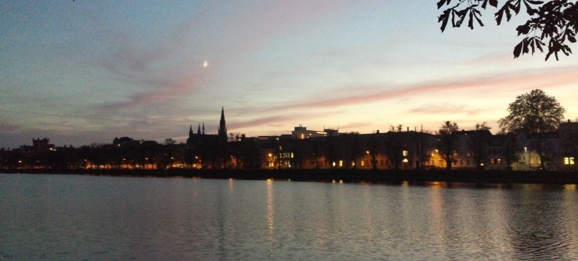 Abendrot über dem Schweriner Pfaffenteich